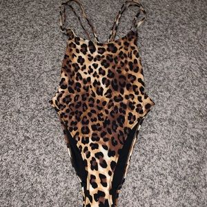 Leopard One Piece Bathing Suit